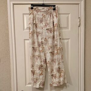 Alex Marie Cream Floral Wide Leg Pants